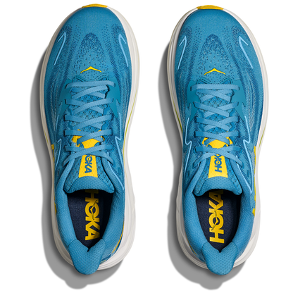 Hoka Clifton 10 Wide Fit Running Shoes - Mens - Alpine Blue/Foggy Night