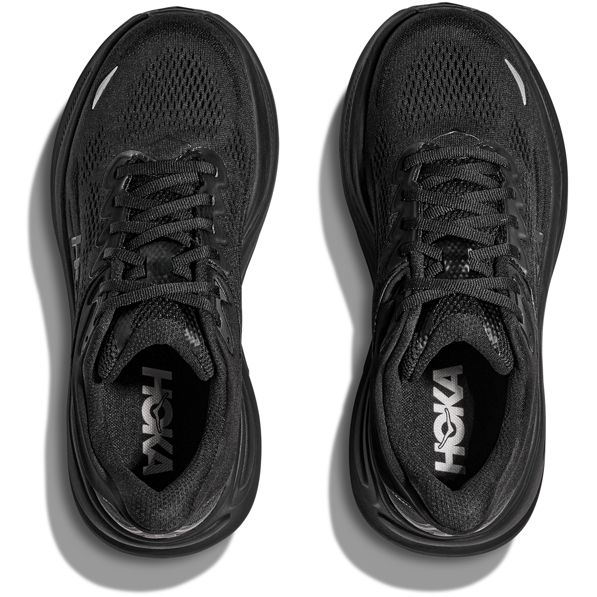 Hoka Bondi 9 Wide Fit Running Shoes - Mens - Black