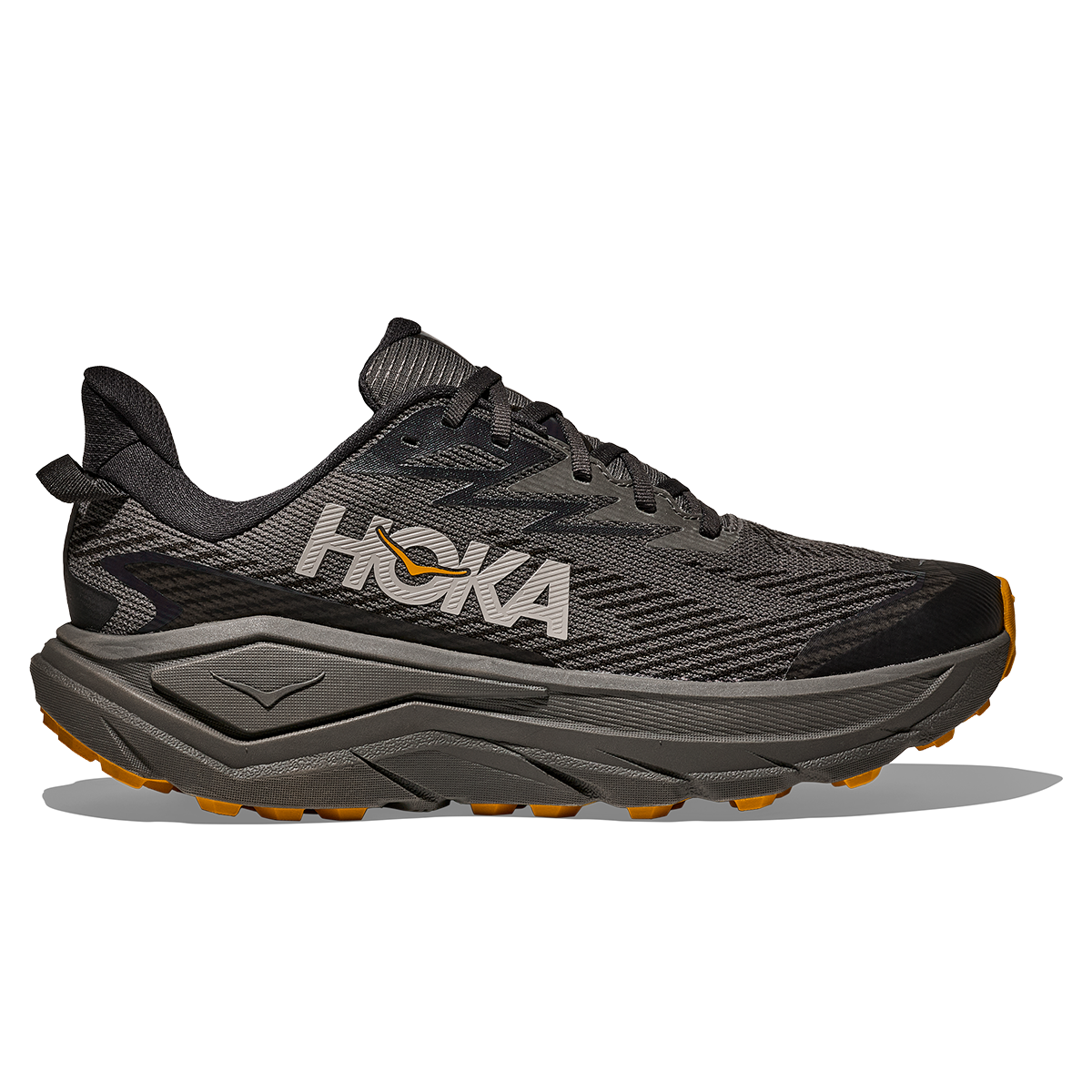 Hoka Challenger 8 GTX Running Shoes - Mens - Asphalt Grey/Yellow